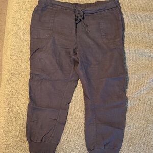 Caslon Casual Gray Linen Pants